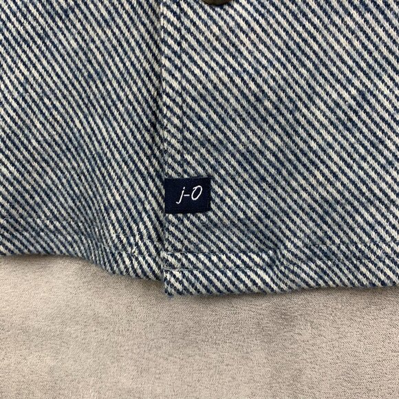 Johnnie-O Mens Carl Stretch Knit Flannel Lodge Shirt XL Twilight Blue Striped - Picture 4 of 9